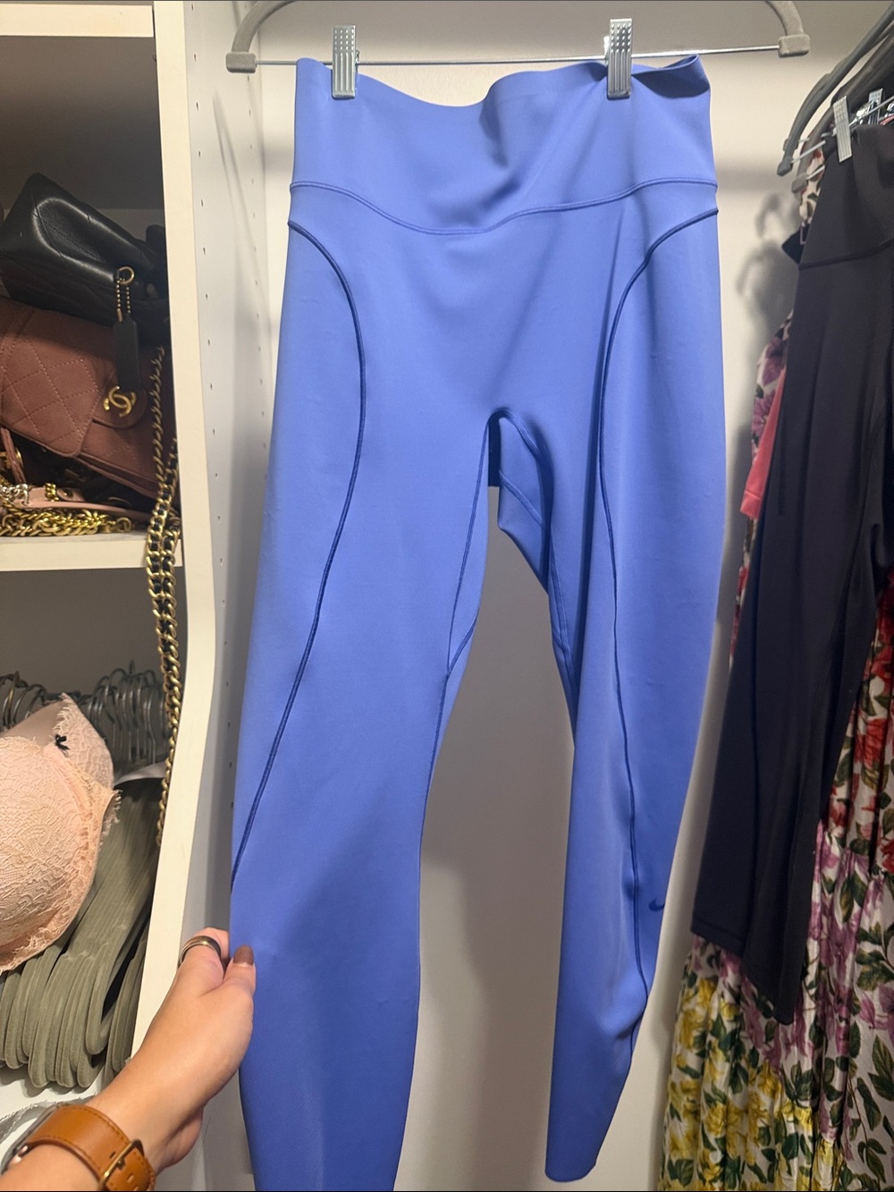 Women's High-Waisted Blue Nike Leggings